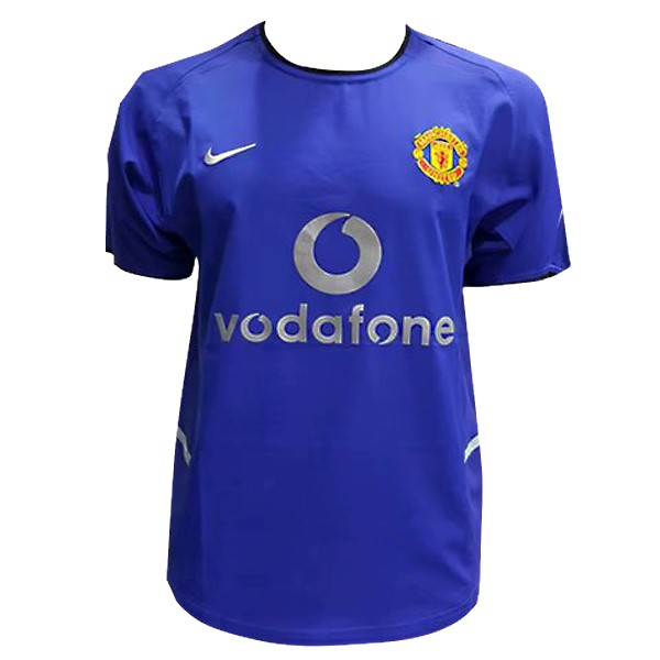 Camiseta Manchester United Segunda equipo Retro 2002 03 Azul